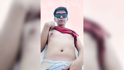 Pinoy / Asian with Veiny Cock and Huge Cum Load | Outdoor Masturbation