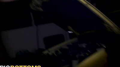 Entitled Rich Teen Gets the Brat Fucked Out of Him by the Three Mechanics