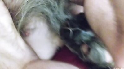 Orc Fucks Werewolf Husband Raw & Rough, Pup Cums on Mask After Getting Bred.