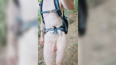 hiking nude - skinny boy
