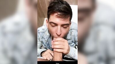 Teaching a cute guy how to suck dick in public toilets - CRISFABIO