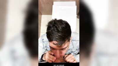 Teaching a cute guy how to suck dick in public toilets - CRISFABIO