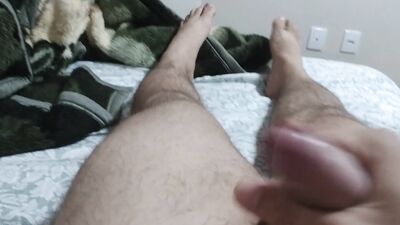 Masturbating on the new bed