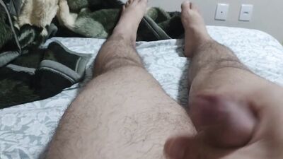 Masturbating on the new bed