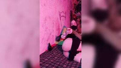 Femboy fucked himself with a vibrator