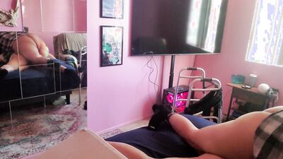 Daddy gives his Disabled Stepson his Ass to Fuck