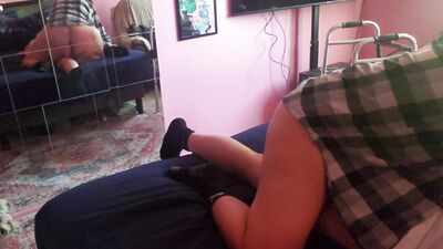 Daddy gives his Disabled Stepson his Ass to Fuck