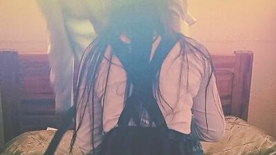 Completo me tiro a esta femboy duro hasta venirme en su culo