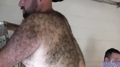 BEARFILMS Chubby Bear Andrew Mason Receives Orgy Sex