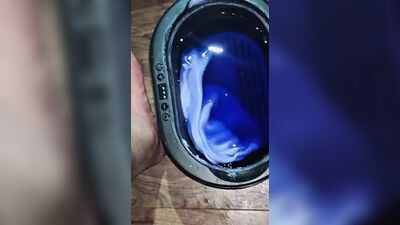 POV Dipping Foot in Paraffin Wax View