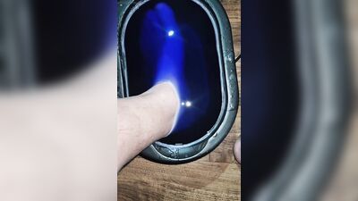 POV Dipping Foot in Paraffin Wax View