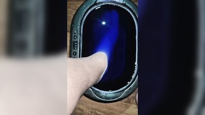 POV Dipping Foot in Paraffin Wax View