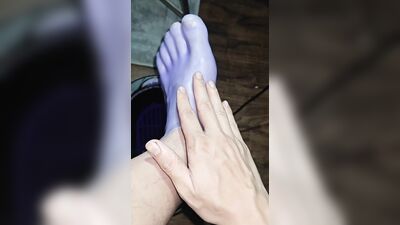 POV Dipping Foot in Paraffin Wax View