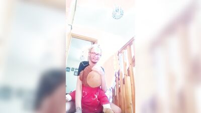 Very messy hair skinny femboy in a tight shirt has a very rough fuck with his teddy bear