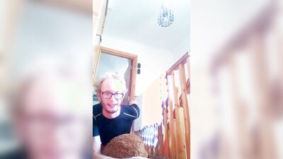 Very messy hair skinny femboy in a tight shirt has a very rough fuck with his teddy bear