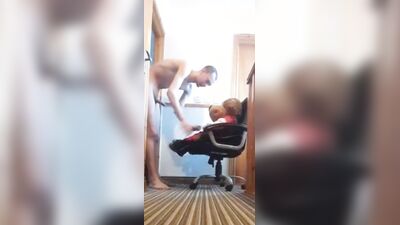 Baldy Twig fucking his teddy bear rough and moans while having orgasm