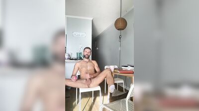 Thick, Uncut, Big Balls, Italian hanging out and masturbating