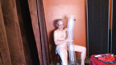 125) Single Long Balloon Cum On and Popped by Daddy