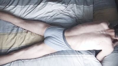 Super skinny femboy shows off his perfect skinny body and stretching out his tiny ass TOP VIEW