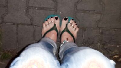 these feet - public crossdressing
