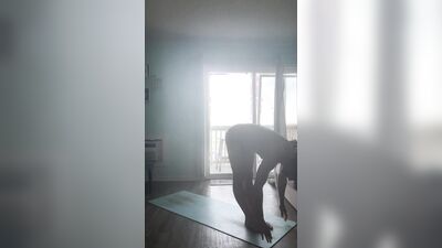 Mature, uncut, Italian daddy Naked Yoga Flow