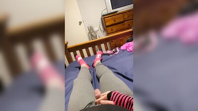 Playing in cute leggings