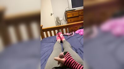 Playing in cute leggings