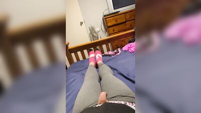 Playing in cute leggings