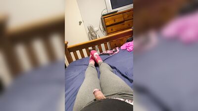 Playing in cute leggings