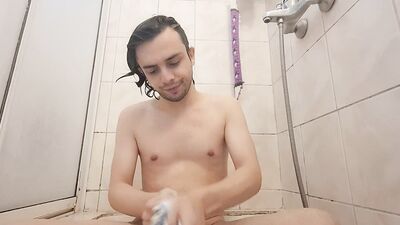 shower and anal masturbation