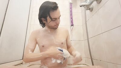 shower and anal masturbation