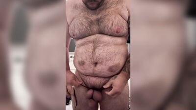 Cock and ball bondage with nipple clamps and butt plug