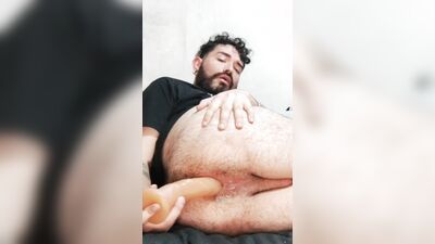 Playing alone with a 20cm toy very deep in my ass