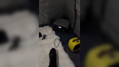 Sexy boy having fun inside a tent in a forest (with cumshot)