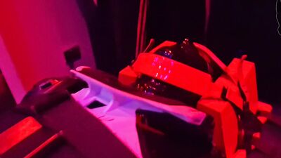 Rubber Gimp Strapped to the table and edged 100 times