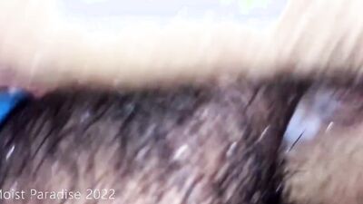 Horny hairy daddy fucked by twink's big black cock gets his ass creamed 4K UHD XXX