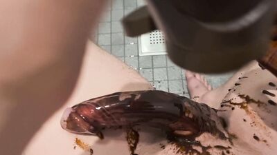 White cock turns into black cock - watch me cum