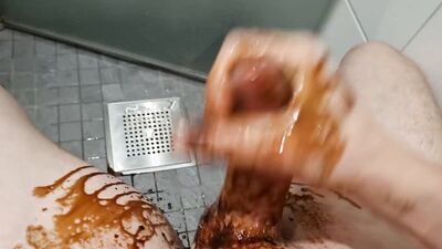 White cock turns into black cock - watch me cum