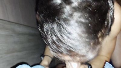 Young twink cruising up male sex sauna and getting fed on dude's seed