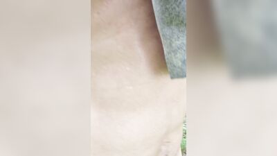 Nude walks in the park peeing and masturbating
