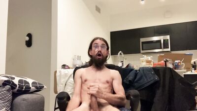 Guy with Cerebral Palsy has a Big orgasm Session with his Big Dick