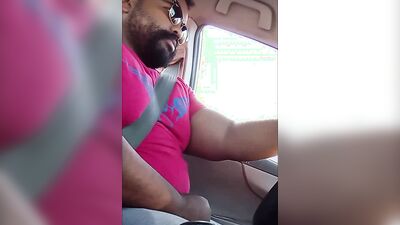 Daddy Drives You While Massaging His Cock