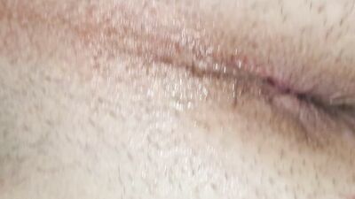 A Huge Precum and a Powerful Cumshot with Huge Fountains From Daddy's Fucking Cock in My Ass!