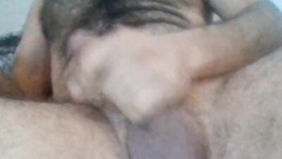 Dirty talking sexy hairy jerking off his big dick with hot moanings