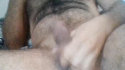 Dirty talking sexy hairy jerking off his big dick with hot moanings