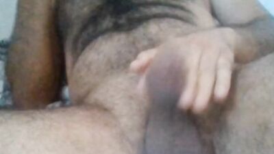Dirty talking sexy hairy jerking off his big dick with hot moanings