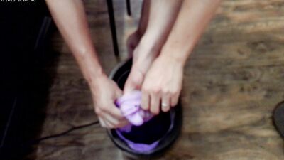 POV Barefeet in Paraffin Wax
