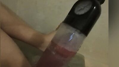 XXL Cock - fat foreskin, extreme pumping, cumshot!