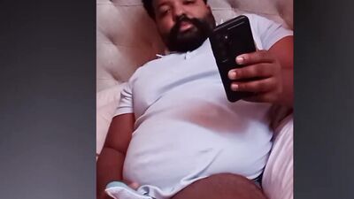 Daddy Bear Plays with Covered Cock on Live