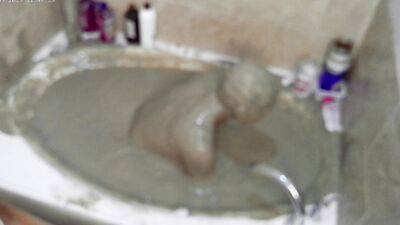 Pleasureable Solo Mudbath at Home 5